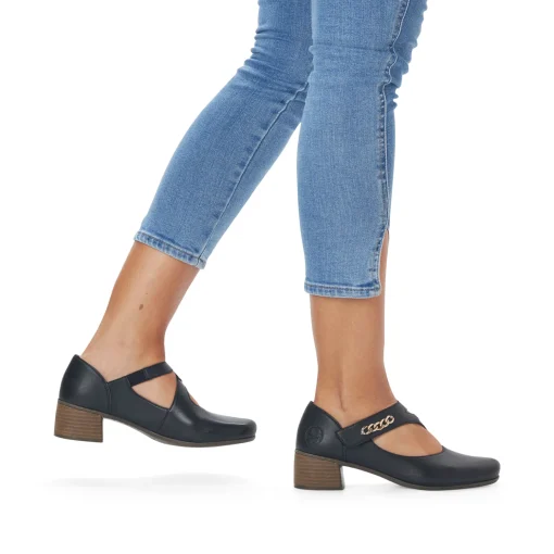 Rieker Damen Pumps asphaltschwarz