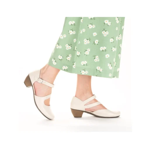 Rieker Damen Pumps cremeweiß