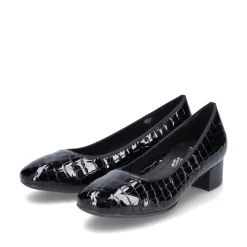 Rieker Damen Pumps glanzschwarz