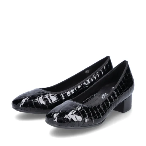 Rieker Damen Pumps glanzschwarz