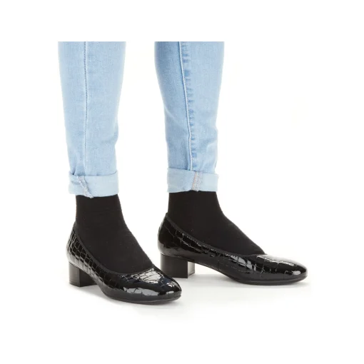 Rieker Damen Pumps glanzschwarz