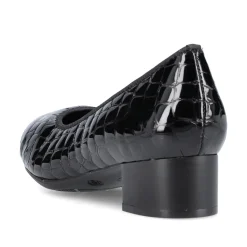 Rieker Damen Pumps glanzschwarz