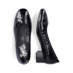 Rieker Damen Pumps glanzschwarz