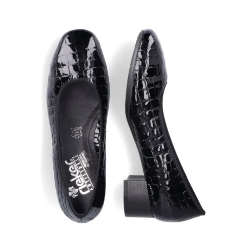 Rieker Damen Pumps glanzschwarz