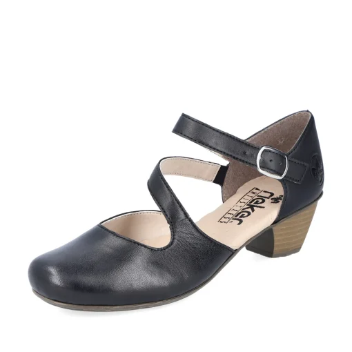 Rieker Damen Pumps glanzschwarz