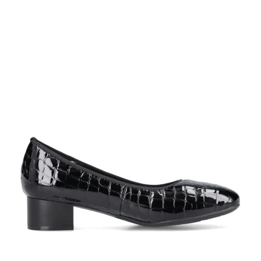 Rieker Damen Pumps glanzschwarz