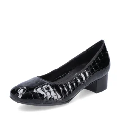 Rieker Damen Pumps glanzschwarz