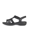 Rieker Damen Riemchensandalen asphaltschwarz