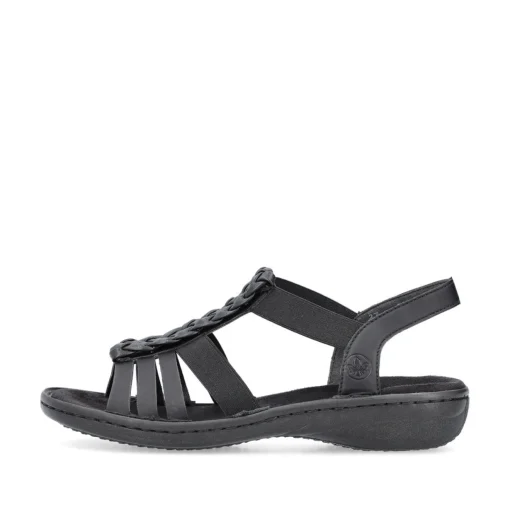 Rieker Damen Riemchensandalen asphaltschwarz