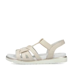 Rieker Damen Riemchensandalen perlweiß