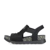 Rieker Damen Riemchensandalen asphaltschwarz