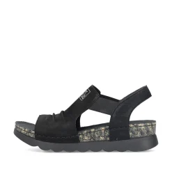 Rieker Damen Riemchensandalen asphaltschwarz