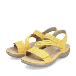 Rieker Damen Riemchensandalen zitronengelb