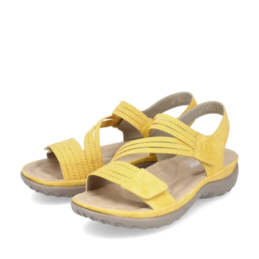 Rieker Damen Riemchensandalen zitronengelb
