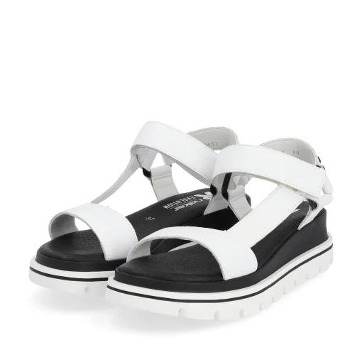 Rieker Damen Riemchensandalen pearl white