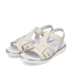 Rieker Damen Riemchensandalen perlweiß