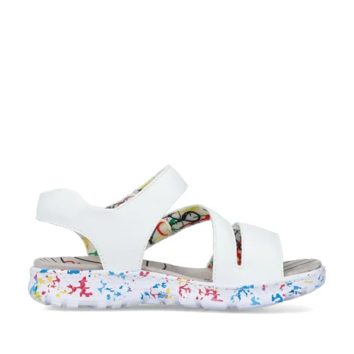 Rieker Damen Riemchensandalen lilienweiß