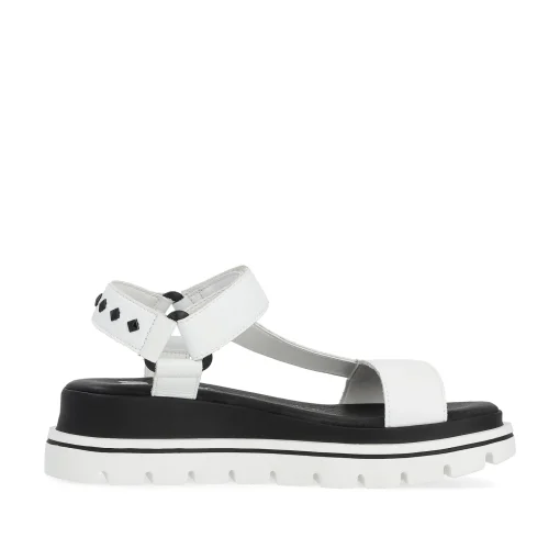 Rieker Damen Riemchensandalen pearl white