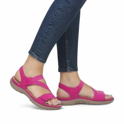 Rieker Damen Riemchensandalen rosa