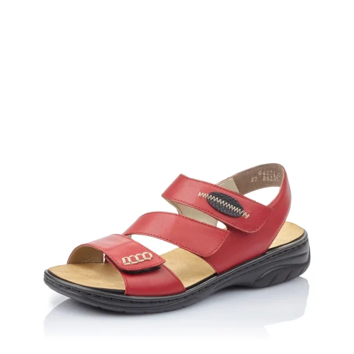 Rieker Damen Riemchensandalen kirschrot