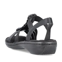 Rieker Damen Riemchensandalen asphaltschwarz