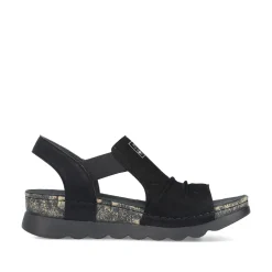 Rieker Damen Riemchensandalen asphaltschwarz