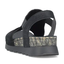 Rieker Damen Riemchensandalen asphaltschwarz