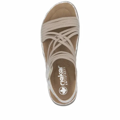 Rieker Damen Riemchensandalen cremebeige