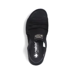 Rieker Damen Riemchensandalen asphaltschwarz