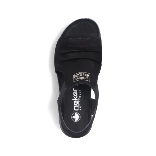 Rieker Damen Riemchensandalen asphaltschwarz