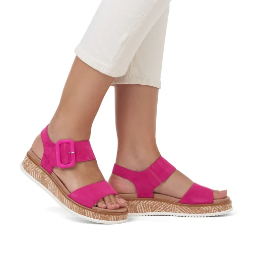 Rieker Damen Riemchensandalen magenta