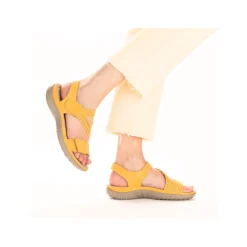 Rieker Damen Riemchensandalen zitronengelb