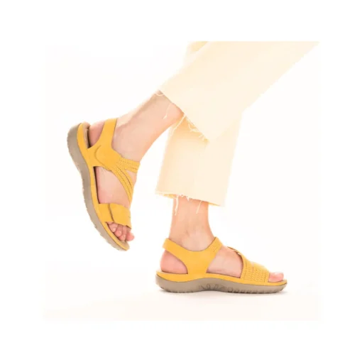 Rieker Damen Riemchensandalen zitronengelb