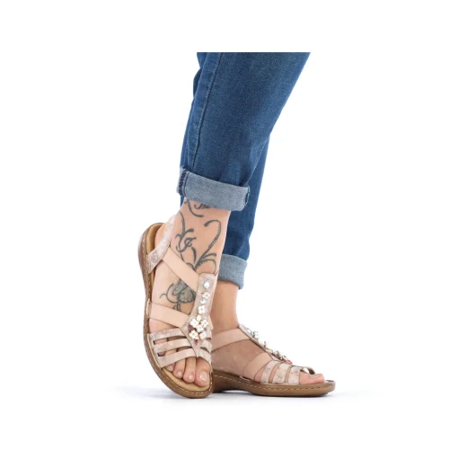 Rieker Damen Riemchensandalen altrosa