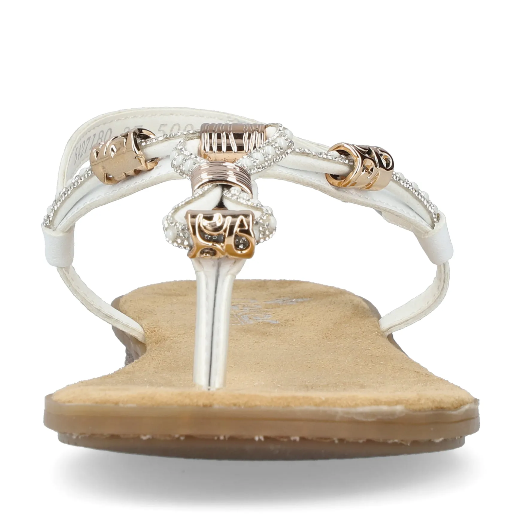 Rieker Damen Riemchensandalen kristallweiß