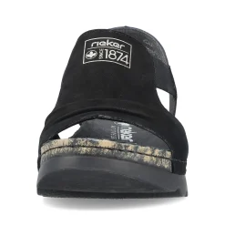 Rieker Damen Riemchensandalen asphaltschwarz