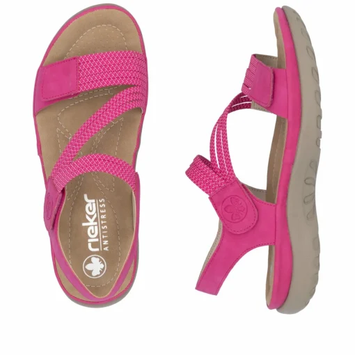 Rieker Damen Riemchensandalen rosa