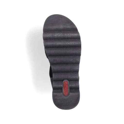 Rieker Damen Riemchensandalen asphaltschwarz