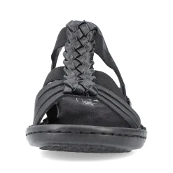 Rieker Damen Riemchensandalen asphaltschwarz