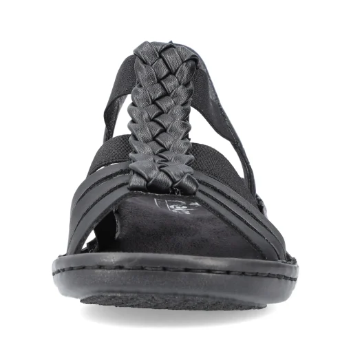 Rieker Damen Riemchensandalen asphaltschwarz