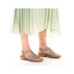 Rieker Damen Riemchensandalen mintgrün
