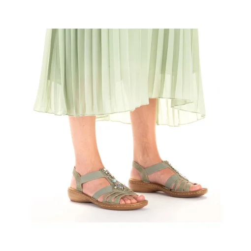 Rieker Damen Riemchensandalen mintgrün
