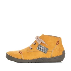 Rieker Damen Schnürschuhe honiggelb