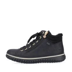 Rieker Damen Schnürschuhe tiefschwarz