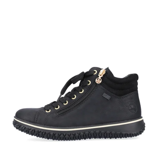Rieker Damen Schnürschuhe tiefschwarz