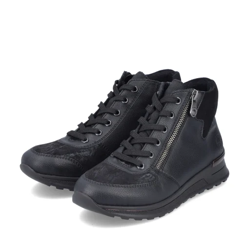 Rieker Damen Schnürschuhe tiefschwarz