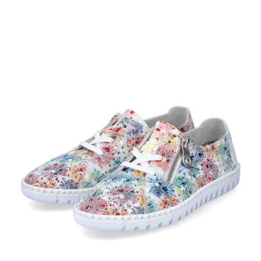 Rieker Damen Schnürschuhe geblümt