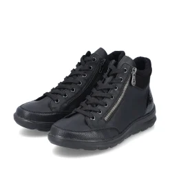 Rieker Damen Schnürschuhe asphaltschwarz