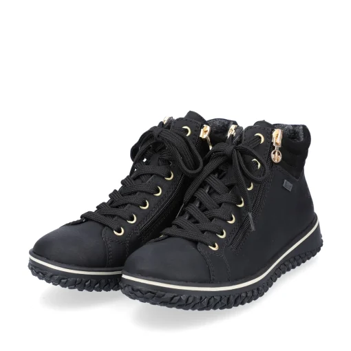 Rieker Damen Schnürschuhe tiefschwarz