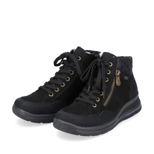 Rieker Damen Schnürschuhe tiefschwarz